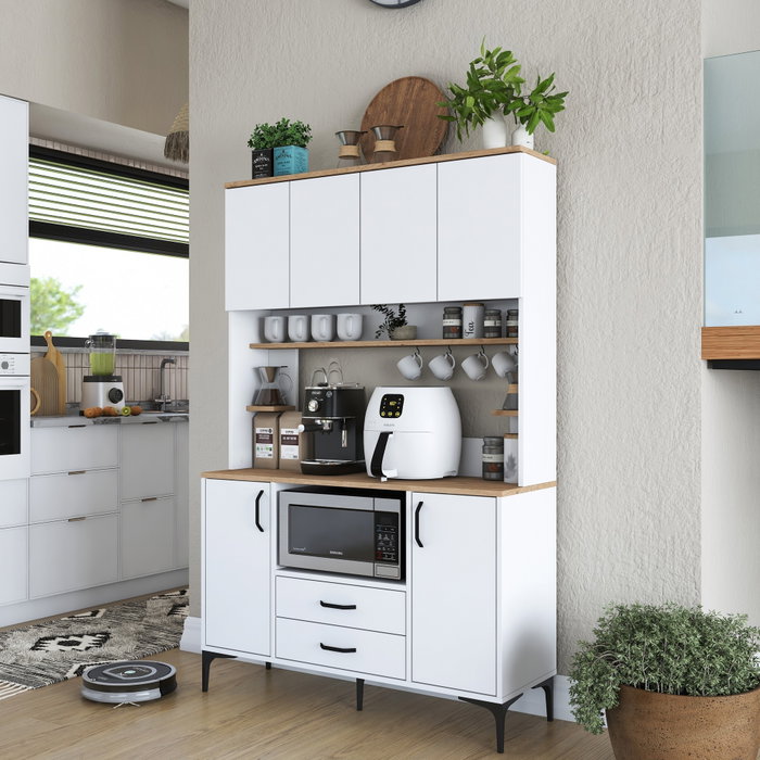 Hanah Home Gabinete Multipropósito JE168 - 3257 Blanco y Nuez